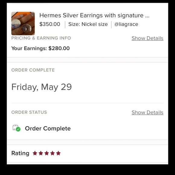 Hermès clip on earrings with pendant set. Just pendant $138 earrings $233. - Picture 6 of 6